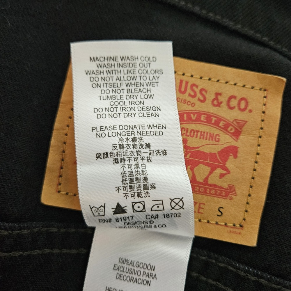Levi Kids Denim Jacket Small 8/10 Patches Good Jeans Day Job Give Earth A Chance - Picture 13 of 15